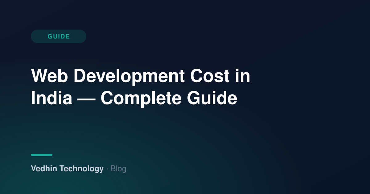 Web Development Cost in India — Complete Guide